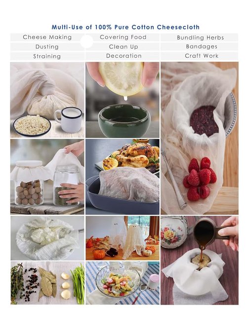 Vanacara Bulk Cheesecloth 3ft x 210 ft, Pure Cotton Grade 90 Fine Weave Cheese Cloth Roll Off-White Muslin Gauze Fabric for Party Decorations, Wedding, Straining, Polishing