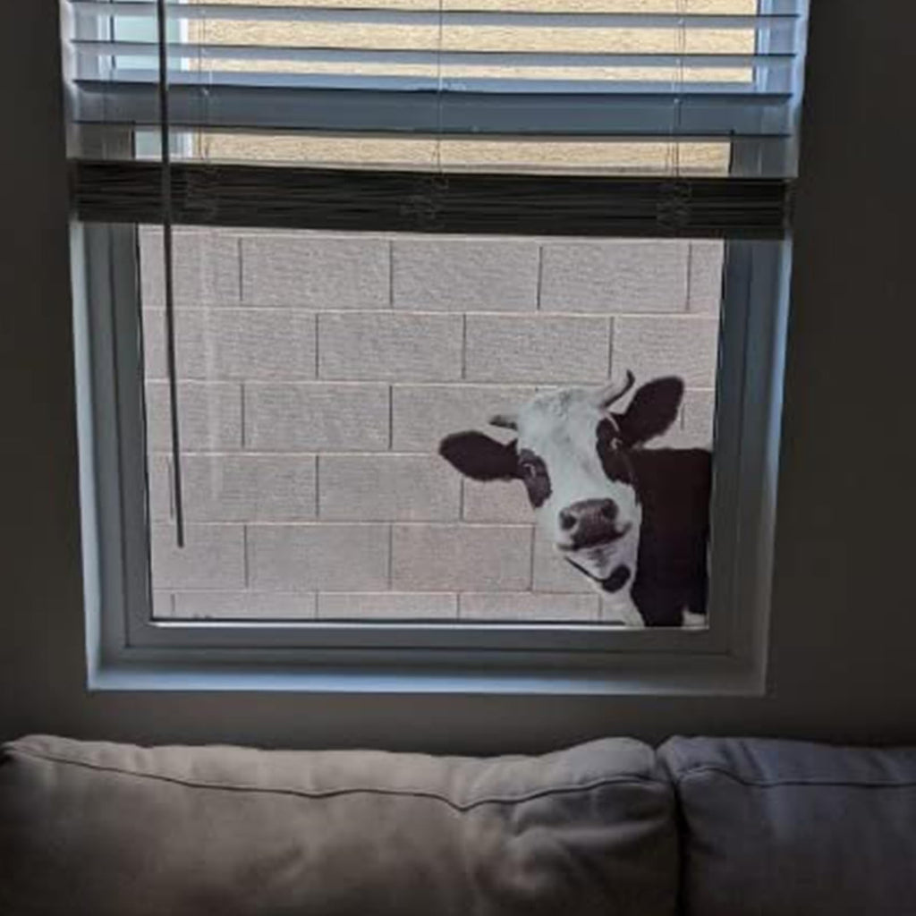 Cute Cow Window Decals, Farmhouse Animal Themed Stickers, Cow Lover Window Cling for Farmhouse Classroom Office Kids' Room, Perfect for Home Decor, Birthday Gift Idea