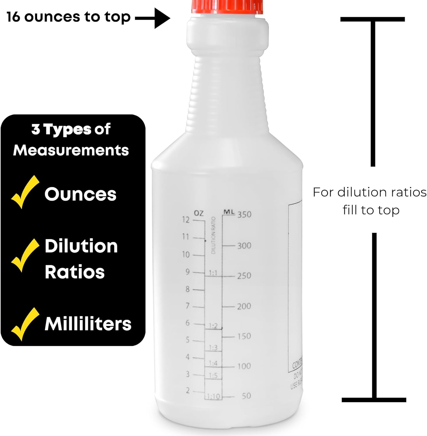 Skiennix 16 oz Commercial-Grade Spray Bottles - Ideal for Cleaning, Essential Oils & More | Made in USA (4-Pack)