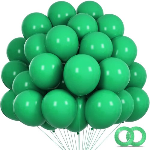 Green Balloons - 110 Pcs Mini 5-Inch Thick Latex Balloons for Birthday, Wedding & Baby Shower Decor