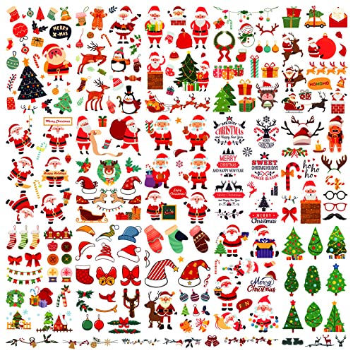 Awinmay Christmas Temporary Tattoos for Kids - 240 Pcs Party Favors