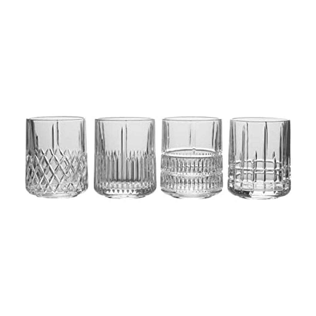Mikasa Carrick Double Old Fashioned Rocks Whiskey, Set of 4