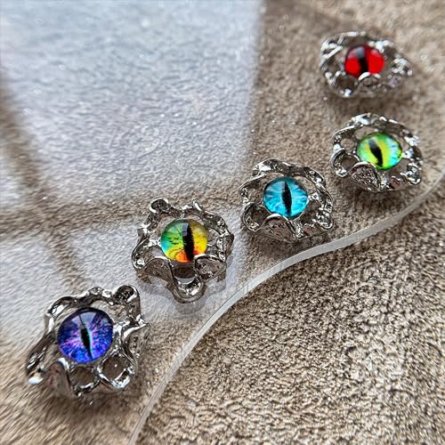3D Devil Eyes Metal Nail Art Glitter Decorations - 12 Pack DIY Manicure Accessories
