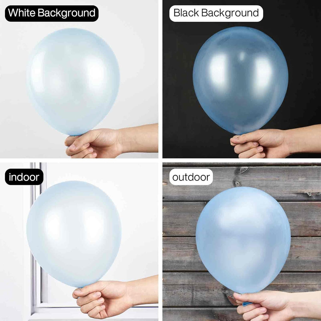 PartyWoo Sky Blue Balloons - 50 Pcs 12 Inch Pearl Light Blue for Graduation & Baby Showers