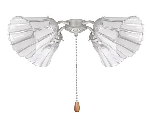 Aspen Creative 23107-4 Transitional Clear & Sandblasted Ceiling Fan Replacement Glass Shade, 2-1/8" Fitter, 5" Diameter x 5" Height, 4 Pack