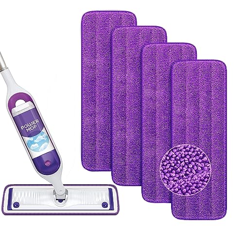 Reusable Microfiber Mop Pads for Swiffer PowerMop - 4 Pack