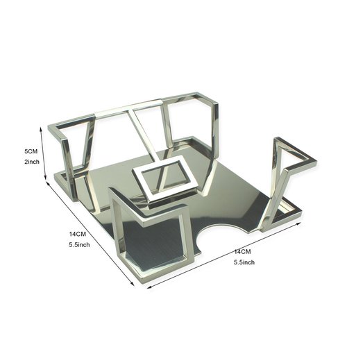 ArtsOnDesk Modern Art Cocktail Napkin Holder mr115 Stainless Steel Mirror Polish Patent Applying for-Cocktail Beverage Crystal ware Paper Napkin Holder Dispenser Organizer Christmas Thanksgiving Gift