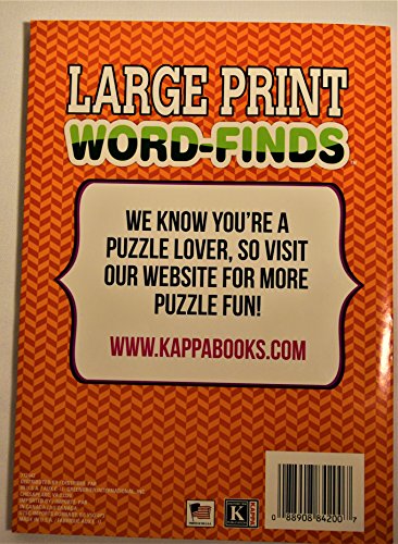 Large Print Word-Finds Puzzle Set - Kappa, 2 Volumes - 160 Puzzles