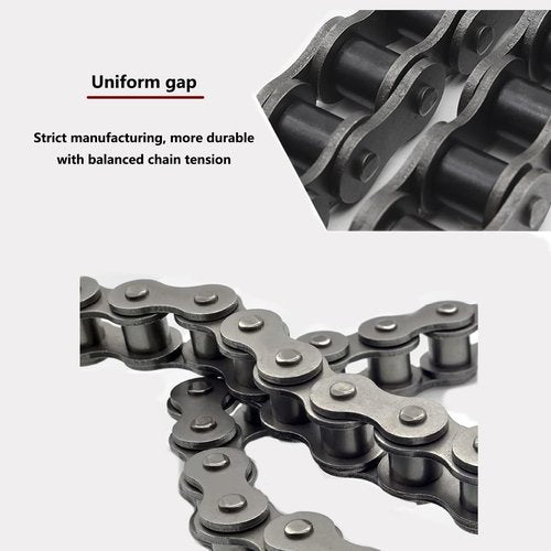 #35 Roller Chain 5 Feet -159 Links， Carbon Steel Chain Link for Bicycle, Mini Bike, Motorcycle, Go Kart - Replacement Bike Chain with 2 Free Connecting Links