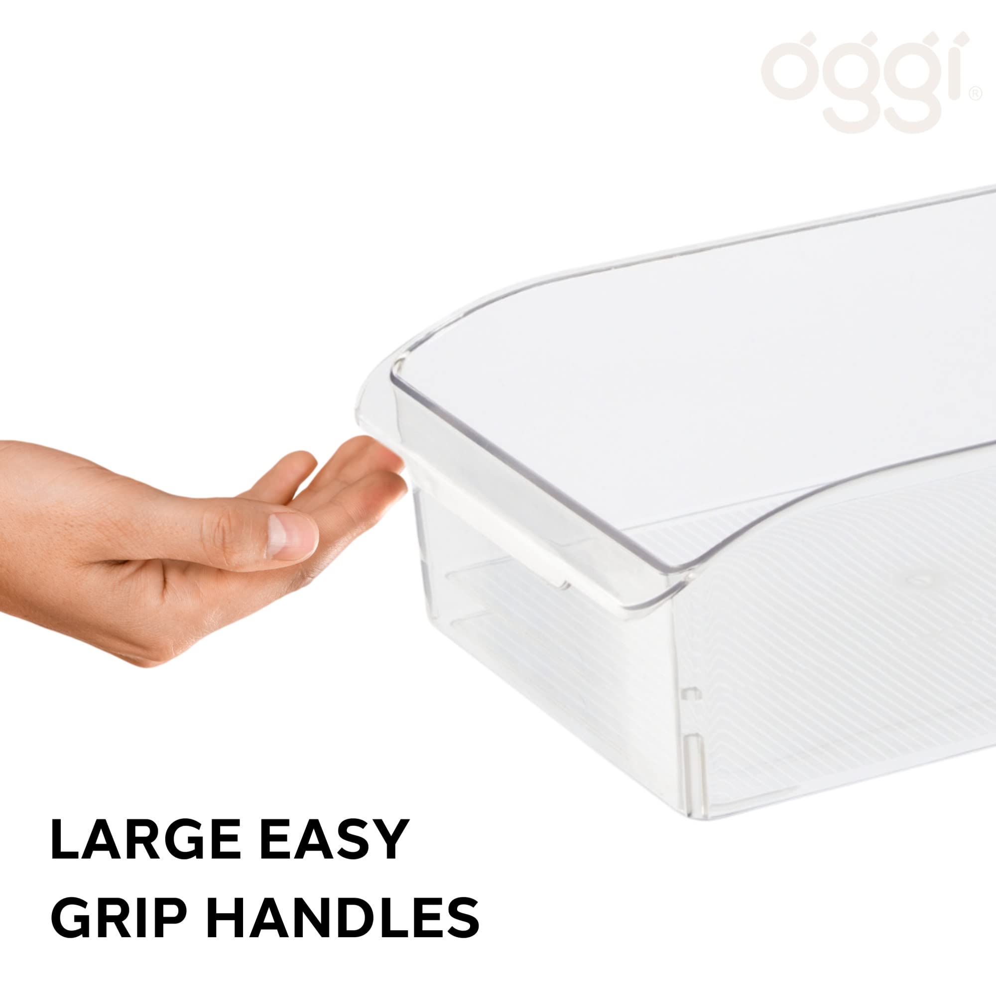 Oggi Fridge / Pantry Bin w/ Fingergrip Handle (12" x 5.75" x 3.5")