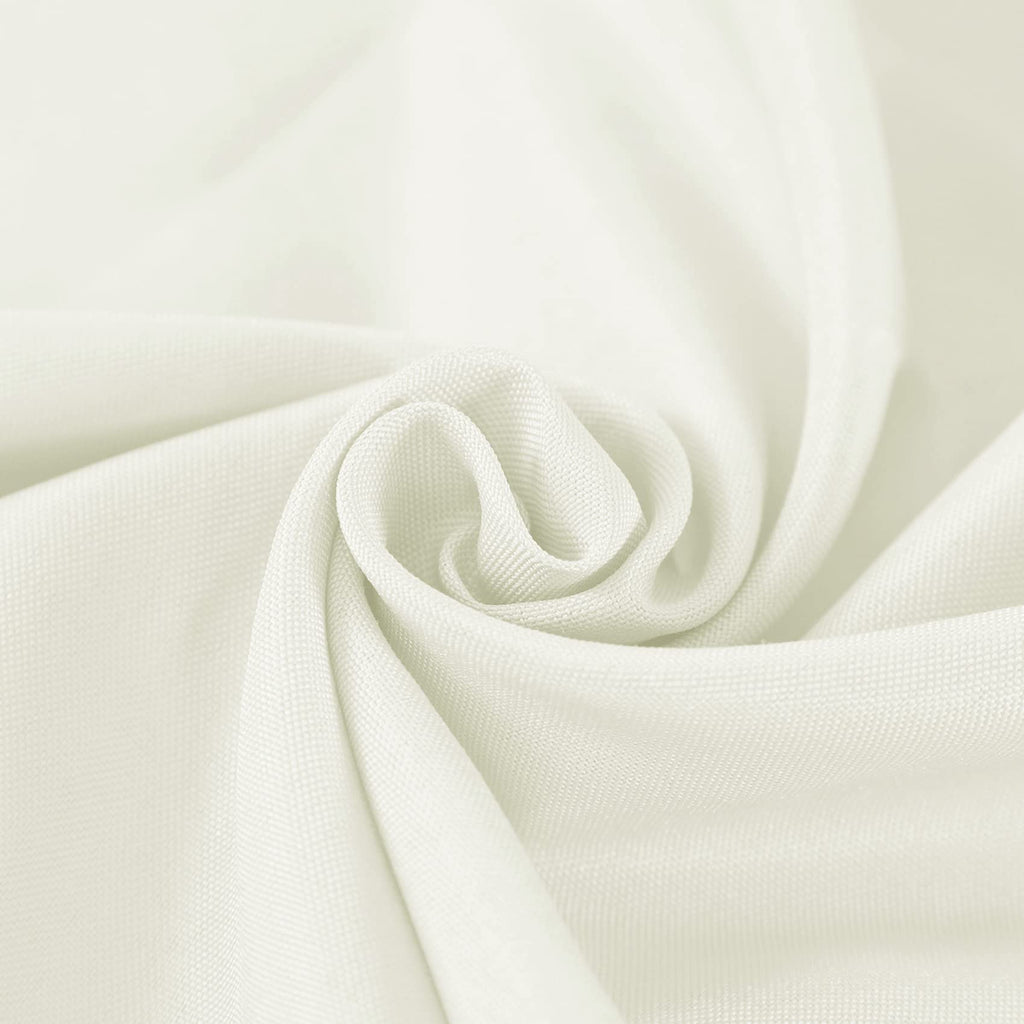 Fokitut 6 Pack Rectangle Tablecloth, 90x132 Inch, Stain Resistant and Wrinkle Polyester Table Cloth, Fabric Table Cover for Kitchen Dining, Wedding, Party, Holiday Dinner-Ivory