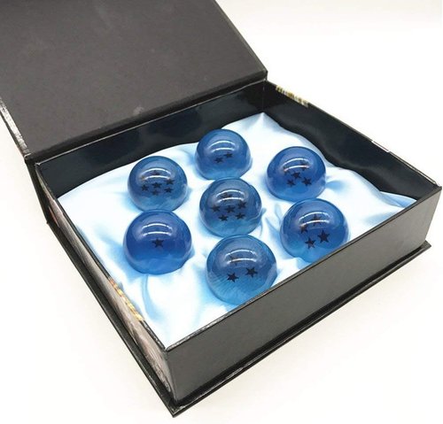 Boxtree Children's Toy Set - 7-Piece Crystal Star Balls (43mm/1.7") in Blue - Perfect Gift!