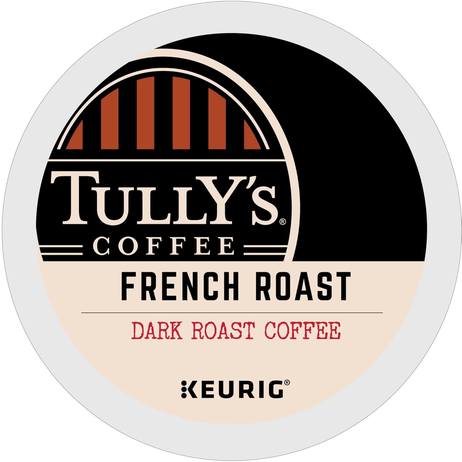 Tully's Coffee French Roast K-Cup Pods - Dark Roast Single Serve Coffee, 60 Count (6 Packs of 10)