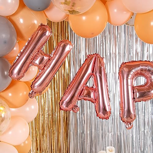 16 Inch Rose Gold Letter A Balloon - Self-Sealing Mylar Decoration