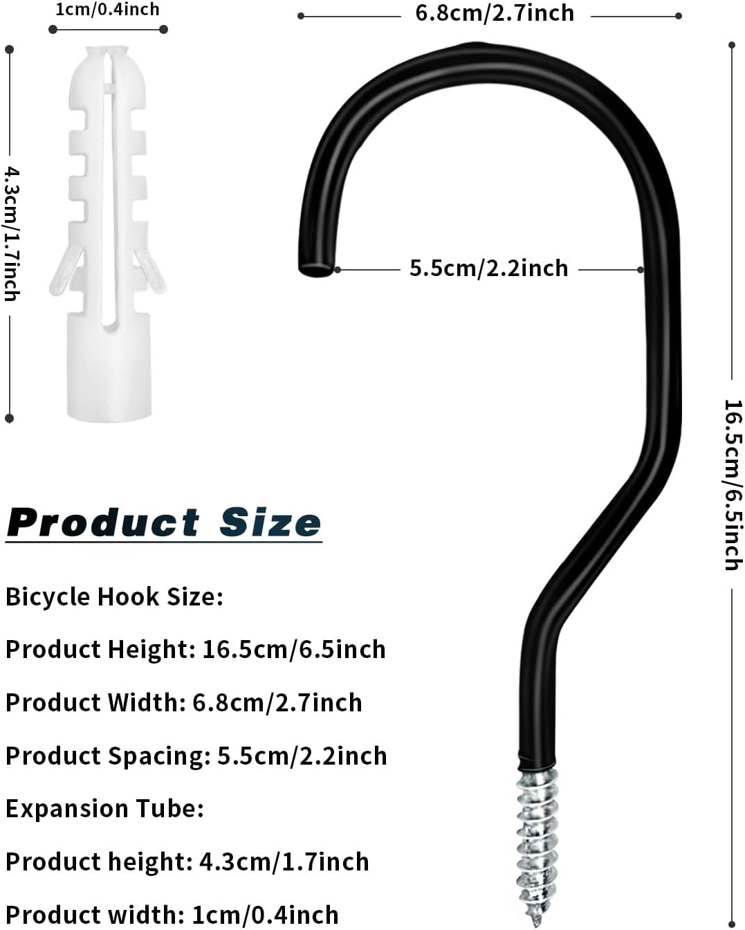 Skiennix Heavy Duty Bike Hooks - 12 Pack Bicycle Storage Hangers for Garage & Garden Organization