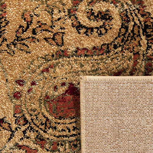 SAFAVIEH Lyndhurst Collection Runner Rug - 2'3" x 8', Beige & Multi, Traditional Paisley Design, Non-Shedding & Easy Care, Ideal for High Traffic Areas in Living Room, Bedroom (LNH224A)