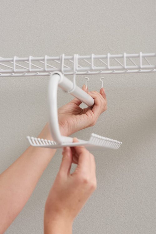 Rubbermaid Configurations Tie & Belt Organizer, White, Accessory Organization System and Storage, for Home/Closet/Bathroom