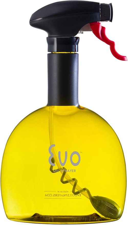 Evo Original Oil Sprayer - Non-Aerosol Olive Oil & Cooking Oil Dispenser | 24-Ounce Capacity, Yellow