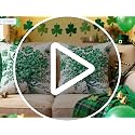St. Patrick's Day Clover Throw Pillow Covers 18x18 Set of 2 Green Shamrock
