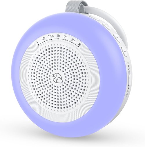 LEICEX Portable Sound Machine - 33 Soothing Sounds & 10 Color Night Light for Babies | Sleep Timer & Memory Function