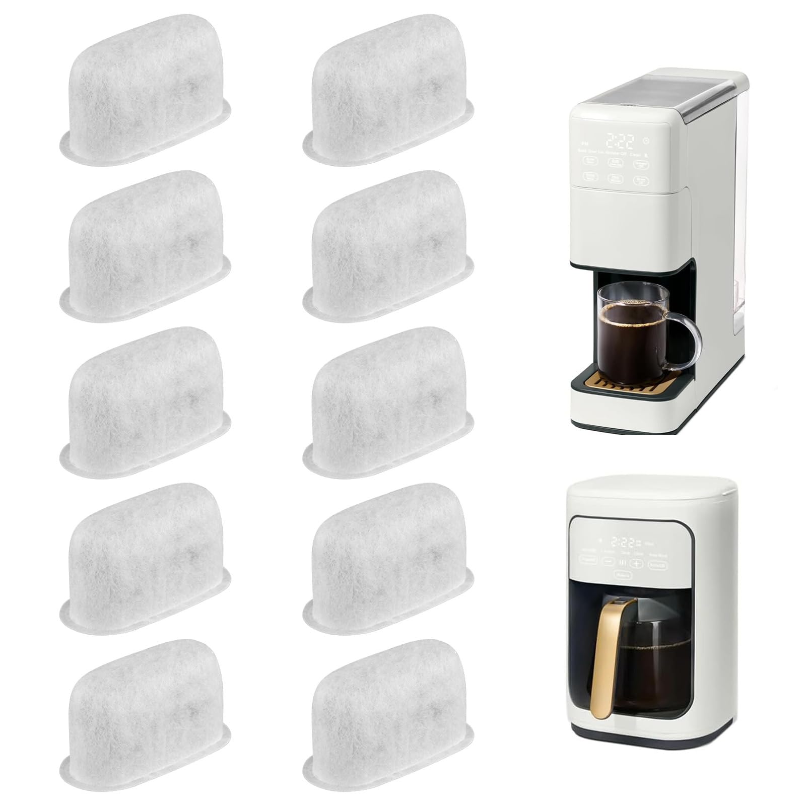 10 Pack Coffee Maker Filter Compatible with Beautiful Drew Barrymore,Efficient Charcoal Water Filter Compatible with Beautiful Drew Barrymore Coffee Maker
