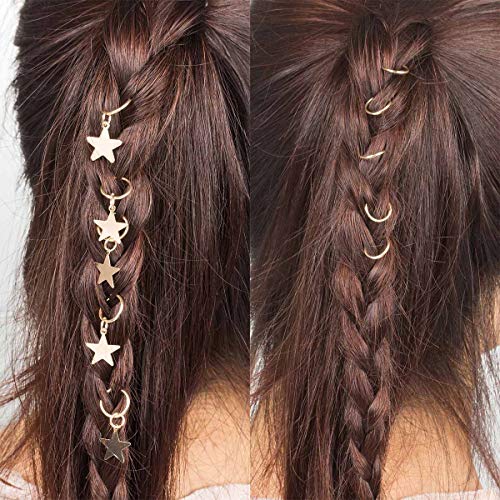 Metal Hair Braid Rings & Hoops for Dreadlocks (200 Pack, Gold & Silver)