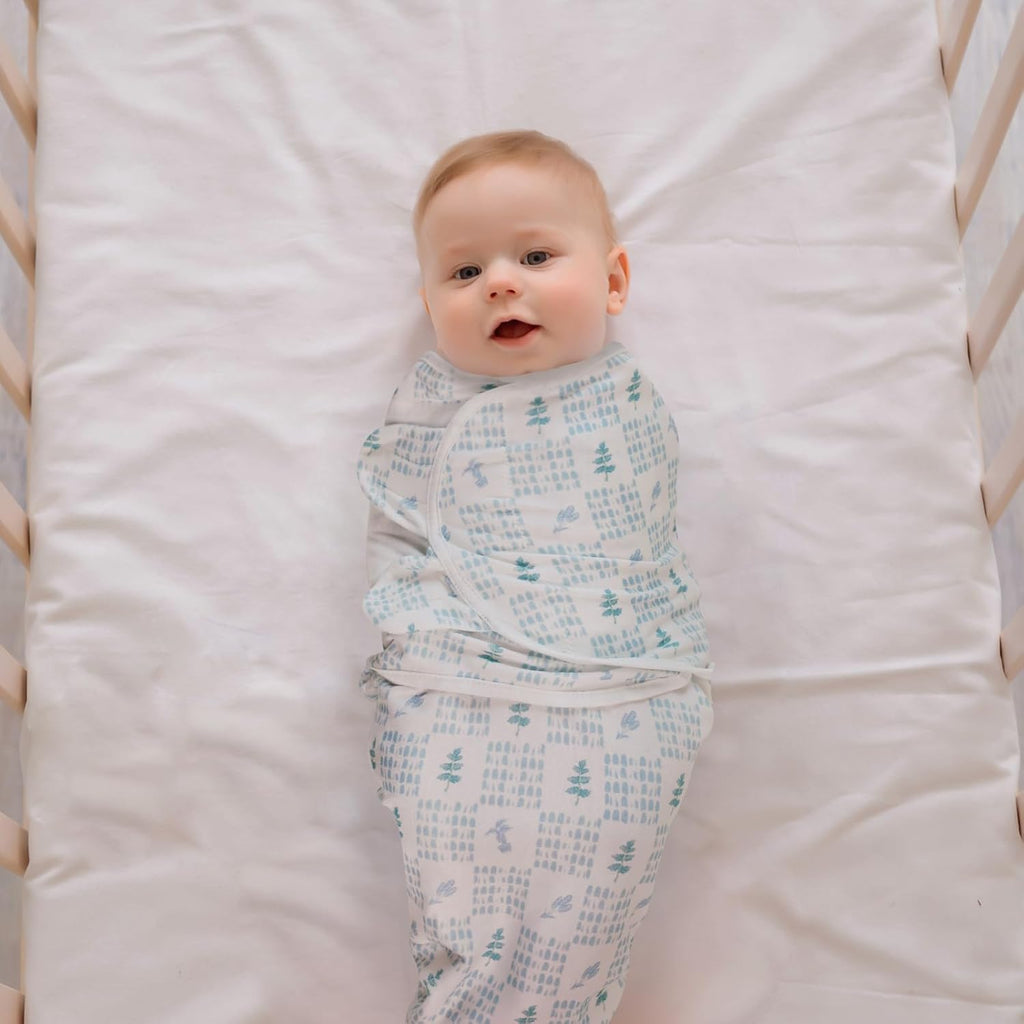 Skiennix Baby Swaddle Sleep Sacks - 3-Pack Organic Cotton Wraps with Adjustable Wings | Soft & Breathable for 0-3 Months