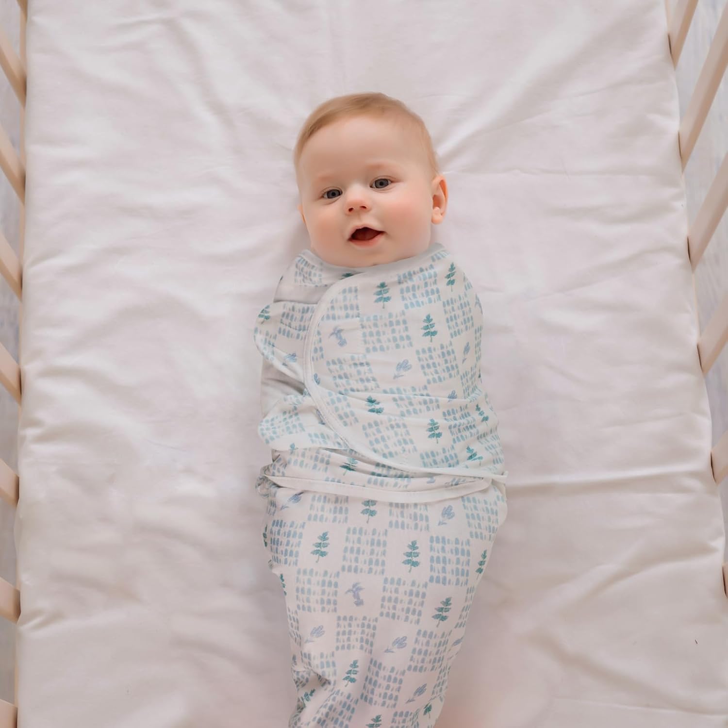 Skiennix Baby Swaddle Sleep Sacks - 3-Pack Organic Cotton Wraps with Adjustable Wings | Soft & Breathable for 0-3 Months