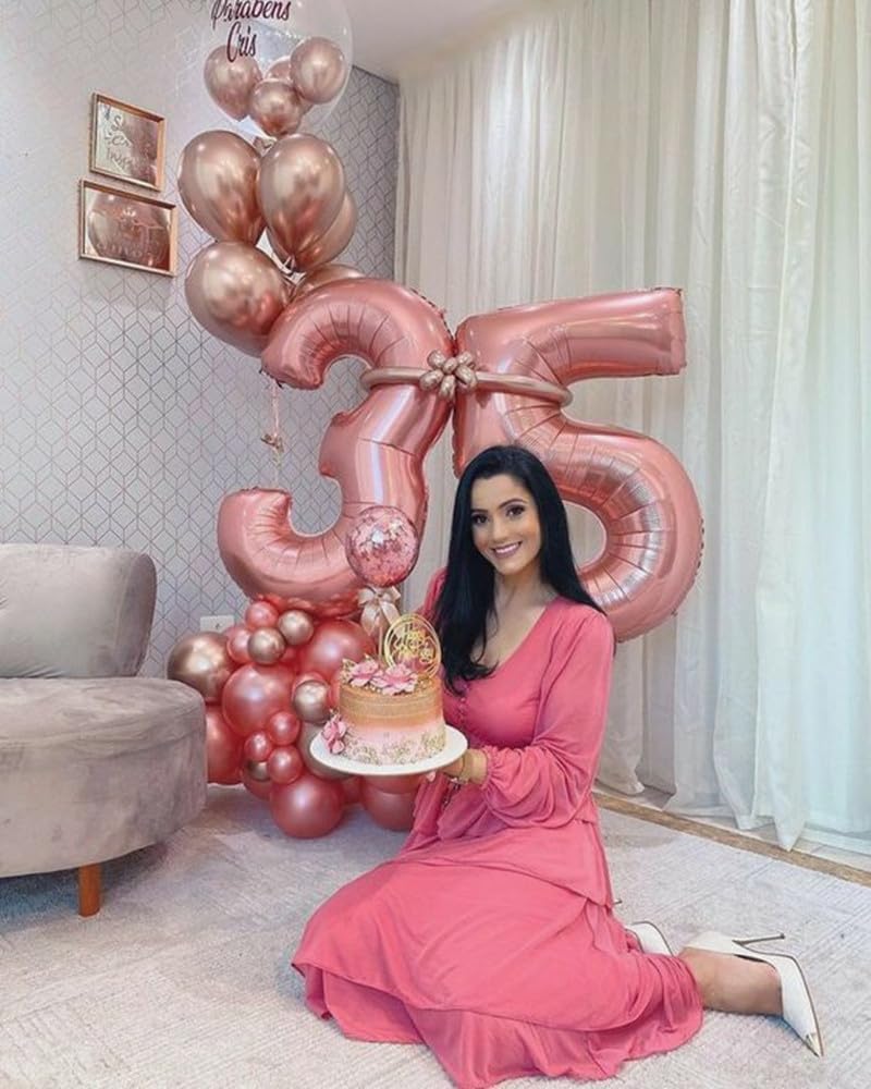 Numbers Balloon - 40 Inch Large Pastel Pink Balloon for 3rd Birthday Party Decorations