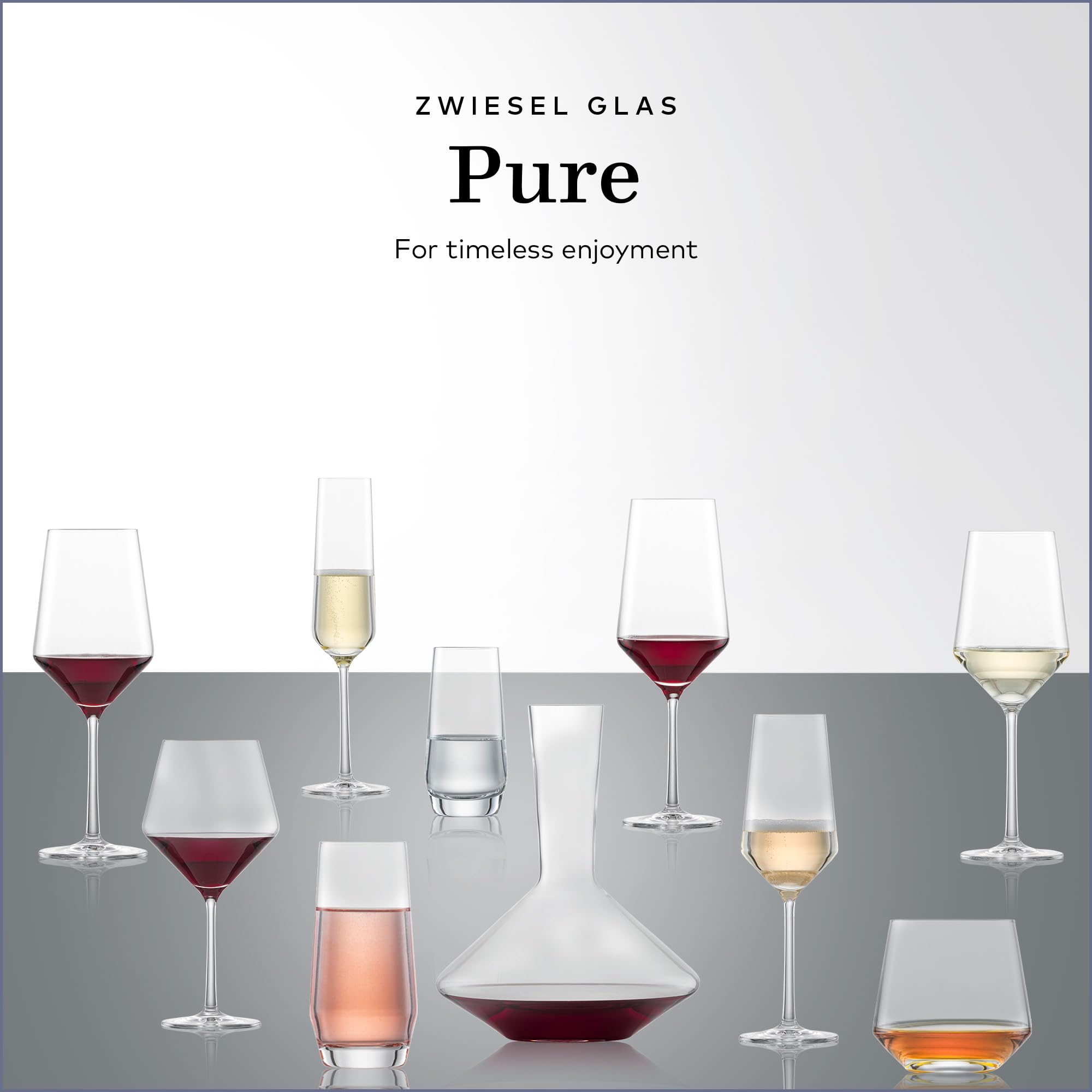 ZWIESEL GLAS Pure Sauvignon Blanc White Wine Glass (Set of 6), Graceful Wine Glasses for White Wine, Dishwasher-Safe Tritan Crystal Glasses, Made in Germany (14 Ounce)