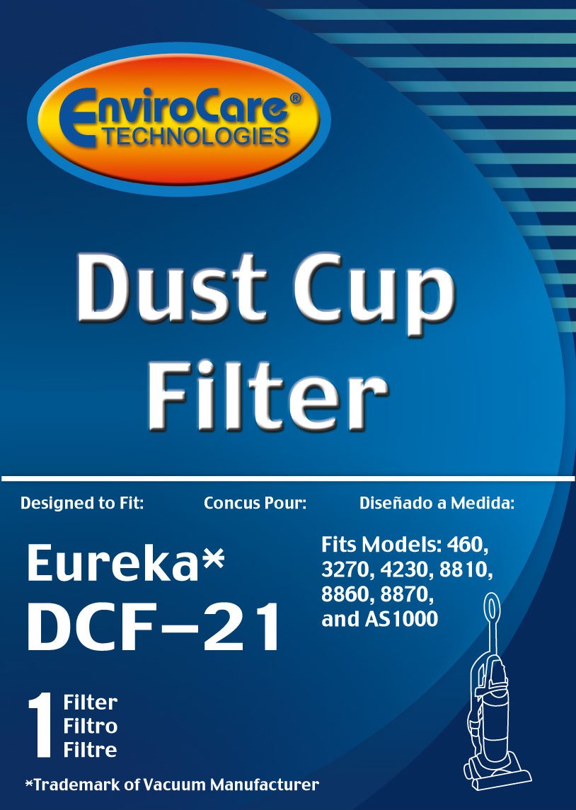 EnviroCare Generic Replacement HEPA Vacuum Filter for Eureka DCF-21 Uprights, DCF21, White