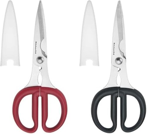 KitchenAid Multipurpose Shear Set - Versatile Scissors with Nutcracker & Bottle Opener | Ergonomic Handles, 2-Piece