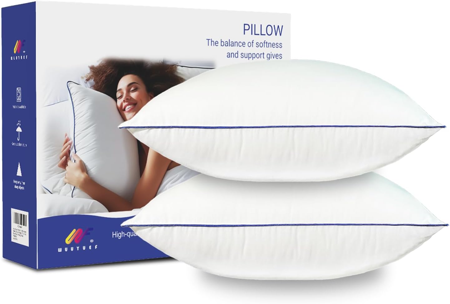 Skiennix 18x18 Pillow Inserts - Soft Hypoallergenic Square Pillows with Oeko-TEX Certified Filling, Set of 2