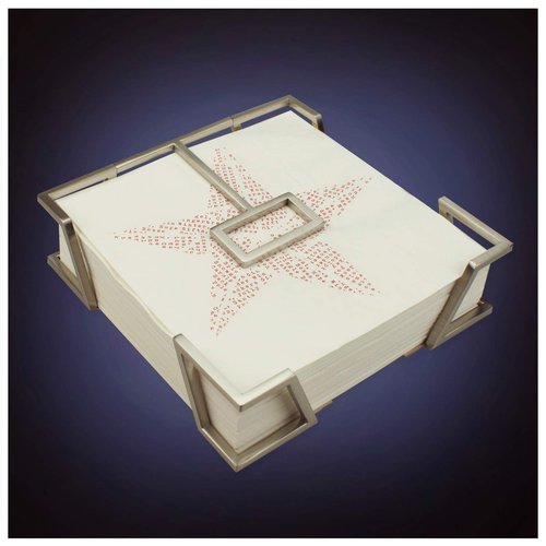 ArtsOnDesk Modern Art Dinner Napkin Holder - st216 Stainless Steel Satin Finish Patent Applying for- Dinner Luncheon Lunch Paper Napkin Holder Dispenser Organizer Christmas Thanksgiving Gift.