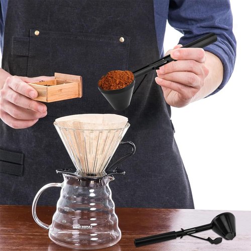 2PCS Measuring Scoop with Funnel for Water Bottles,10g Coffee Scoop-Funnel for K/Cups,Small-Funnel Scooper for Filling Formula Protein Powder Slide Bottom Scoop for Water Bottle