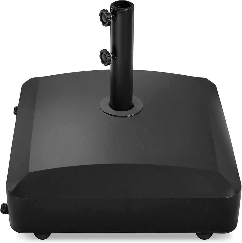Best Choice Products Fillable Mobile Umbrella Base - Heavy Duty 123lb Capacity, Wind-Resistant Design, Black