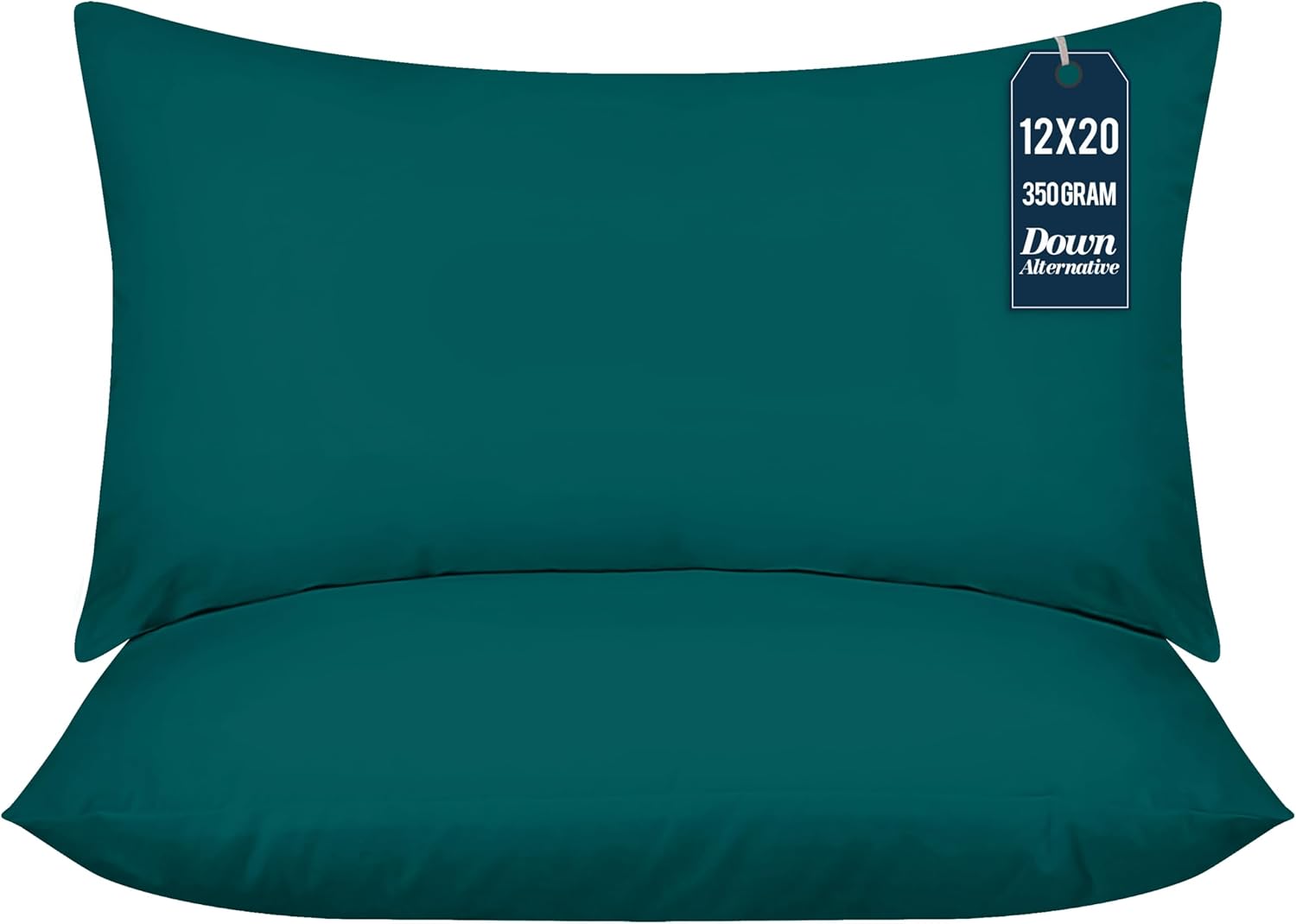 Utopia Bedding 12x20 Pillow Inserts - Set of 2 Dark Teal Decorative Cushions for Bed & Sofa - Soft & Fluffy Support