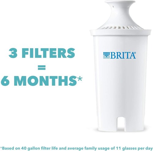 Brita Water Pitcher | Filter Bundle for Pure, Great-Tasting Water - 10-Cup Capacity