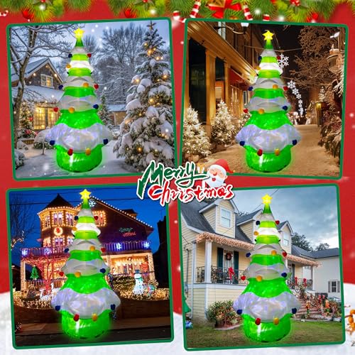 12 FT Inflatable Christmas Tree with Built-in Lights for Indoor Outdoor Yard Decor