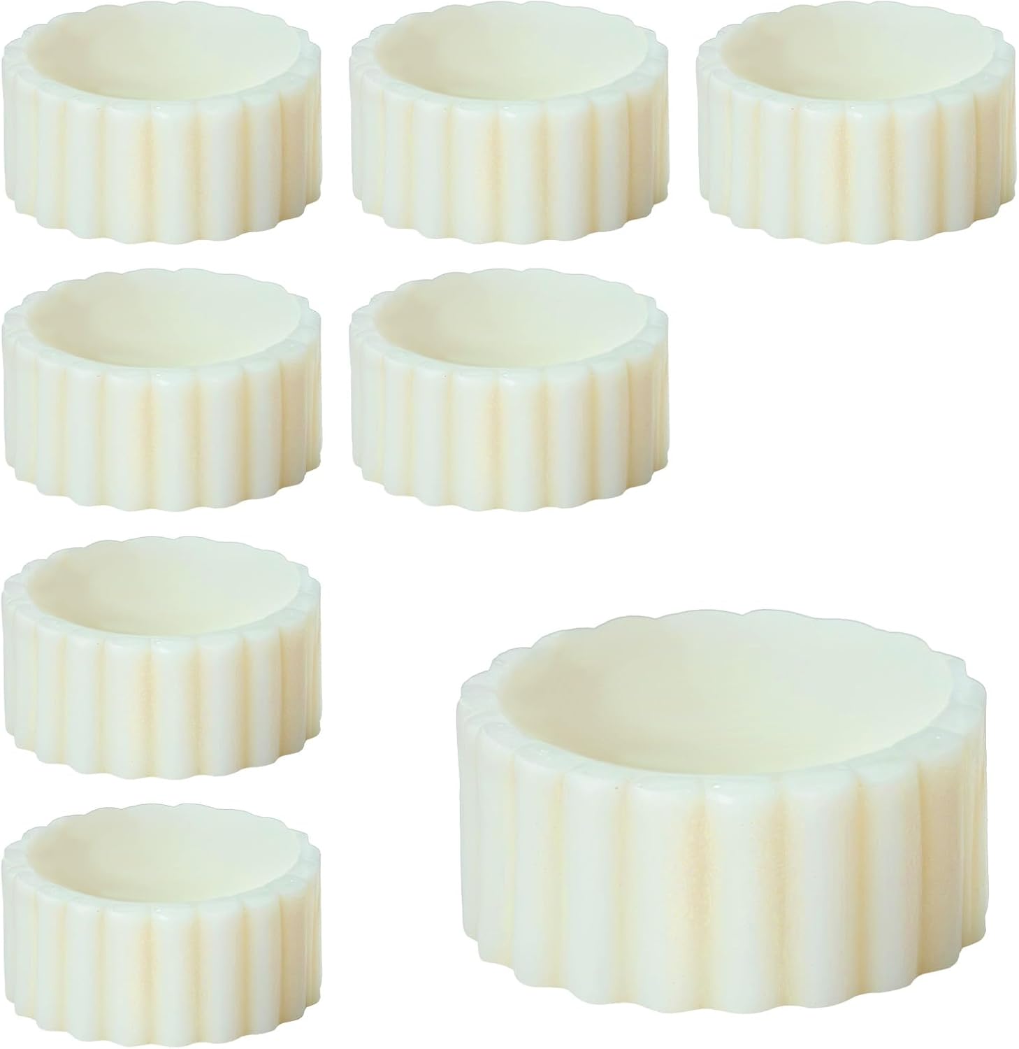 Skiennix Silicone Taper Candle Holders - 8PCS Rubber Gripper Rings for Weddings & Home Decor