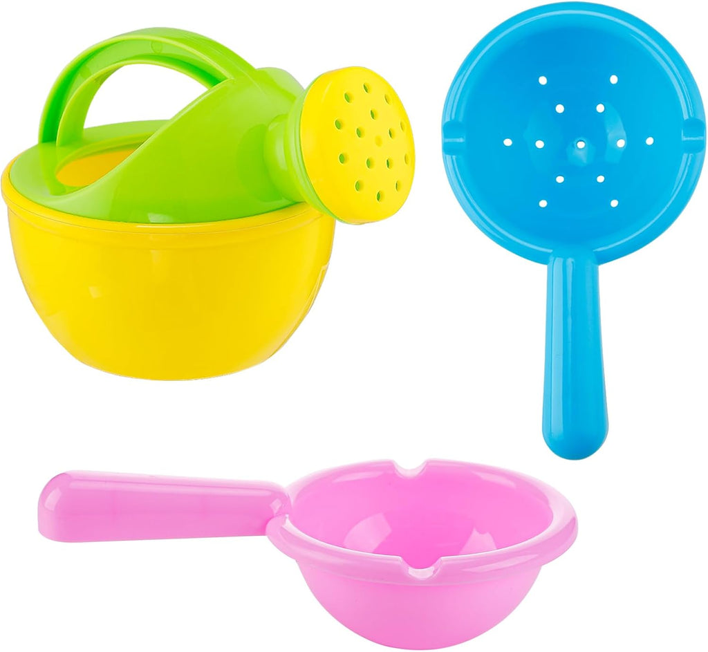 Skiennix Bath Toys for Toddlers 1-3 Years - Easy to Clean Mold-Free Water Toys | 3 Pack (Yellow)