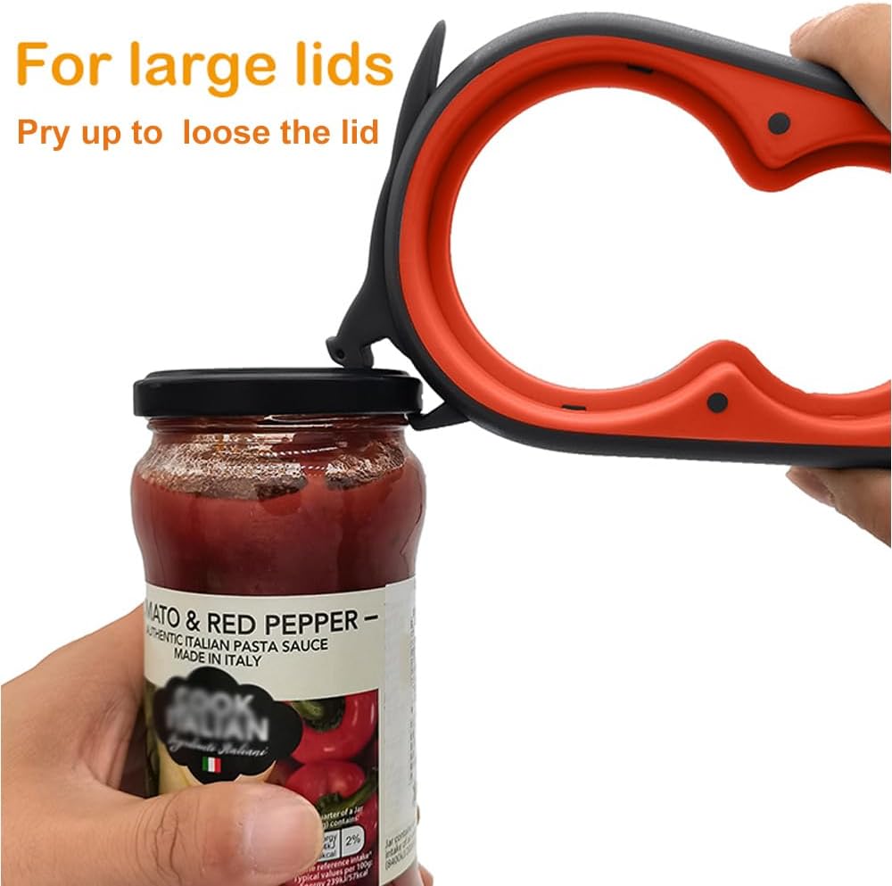 Skiennix 5-in-1 Jar Opener | Rubber Gripper Pad for Seniors with Arthritis & Weak Hands