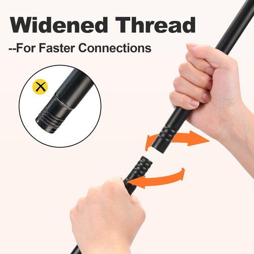 Black Curtain Rods by [Brand Name] | Adjustable Decorative Drapery Rods 36"-48" for Windows
