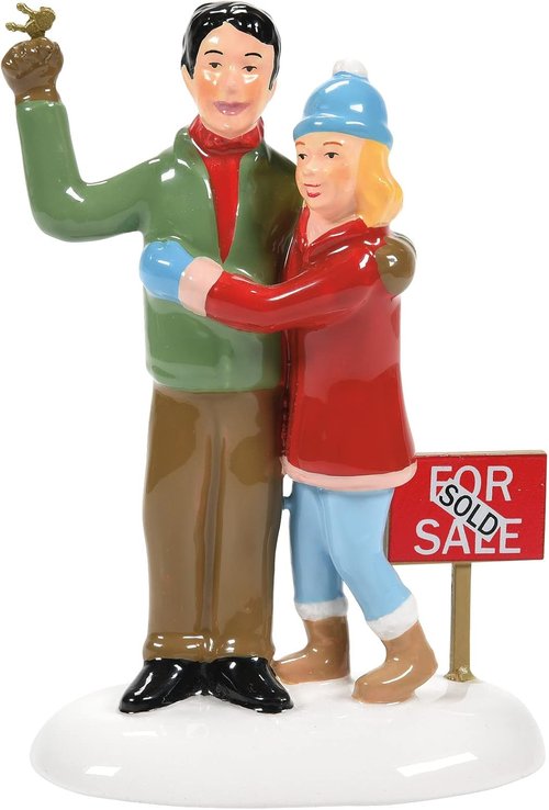 Department 56 Snow Village Figurine - New Home Holiday Accessory, 3.66 Inch, Multicolor