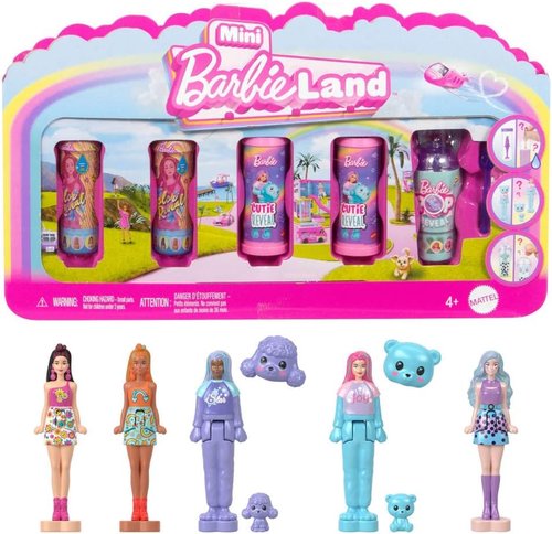Barbie Mini Dolls 5-Pack - Surprise Reveal & Sensory Play, 1.5-Inch Mini Dolls (Styles May Vary)