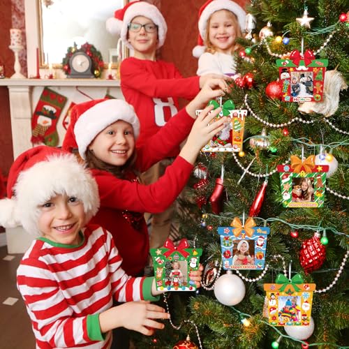 24 Pcs Christmas DIY Photo Frame Ornaments Gift Box Set Hanging Decorations