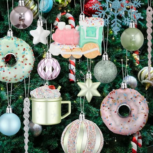 70 Pcs Christmas Tree Ornament Dessert Cupcake Candy - Cute Food Theme