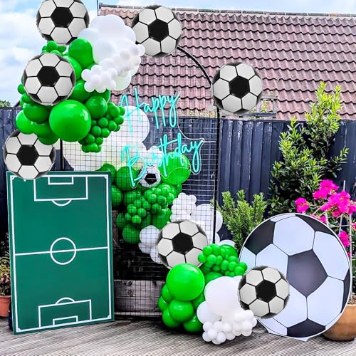 12PCS Soccer Balloons - 18 Inch Foil Balloons for Party Decor