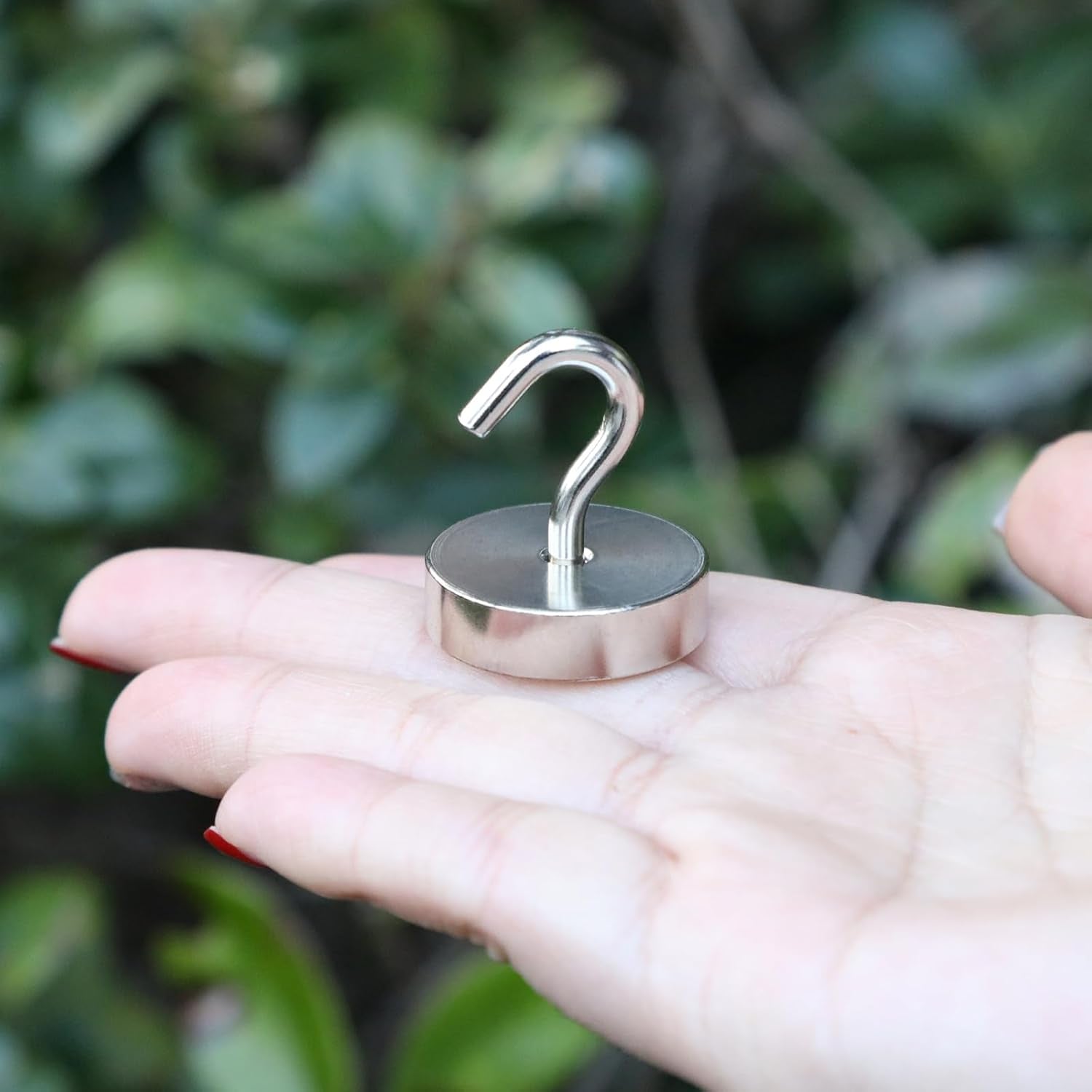 Neosmuk Magnetic Hooks - Heavy Duty 80lb+ Strong Magnet for Cruise Cabins, Refrigerators & Travel | Silver