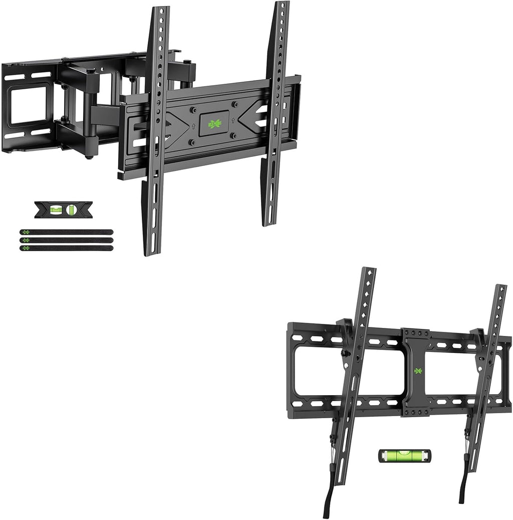 USX MOUNT Full Motion TV Wall Mount - Fits 32-70 Inch TVs Up to 99 lbs | Tilting Design for Flat & Curved Screens